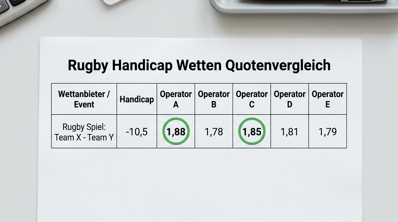 Quotenvergleich bei Rugby Handicap-Wetten – warum Quoten zwischen Anbietern systematisch verglichen werden sollten