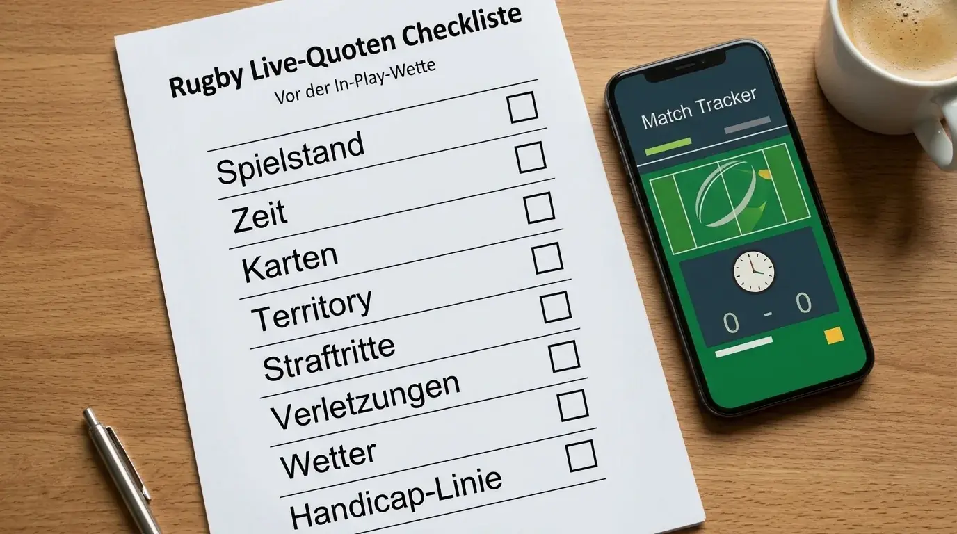 Checkliste für Rugby Live-Quotenbewegungen vor einer In-Play-Wette