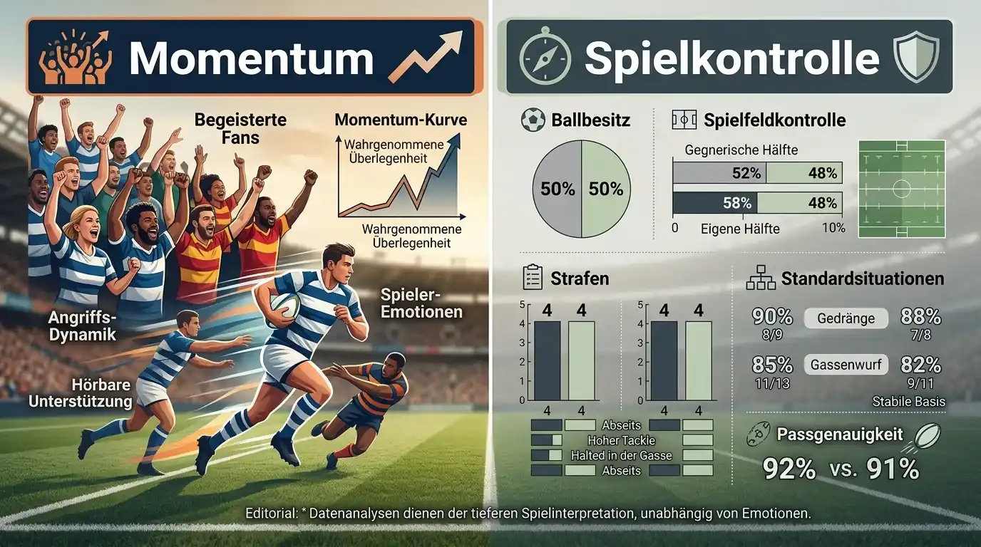 Momentum und tatsächliche Spielkontrolle bei Rugby Livewetten unterscheiden