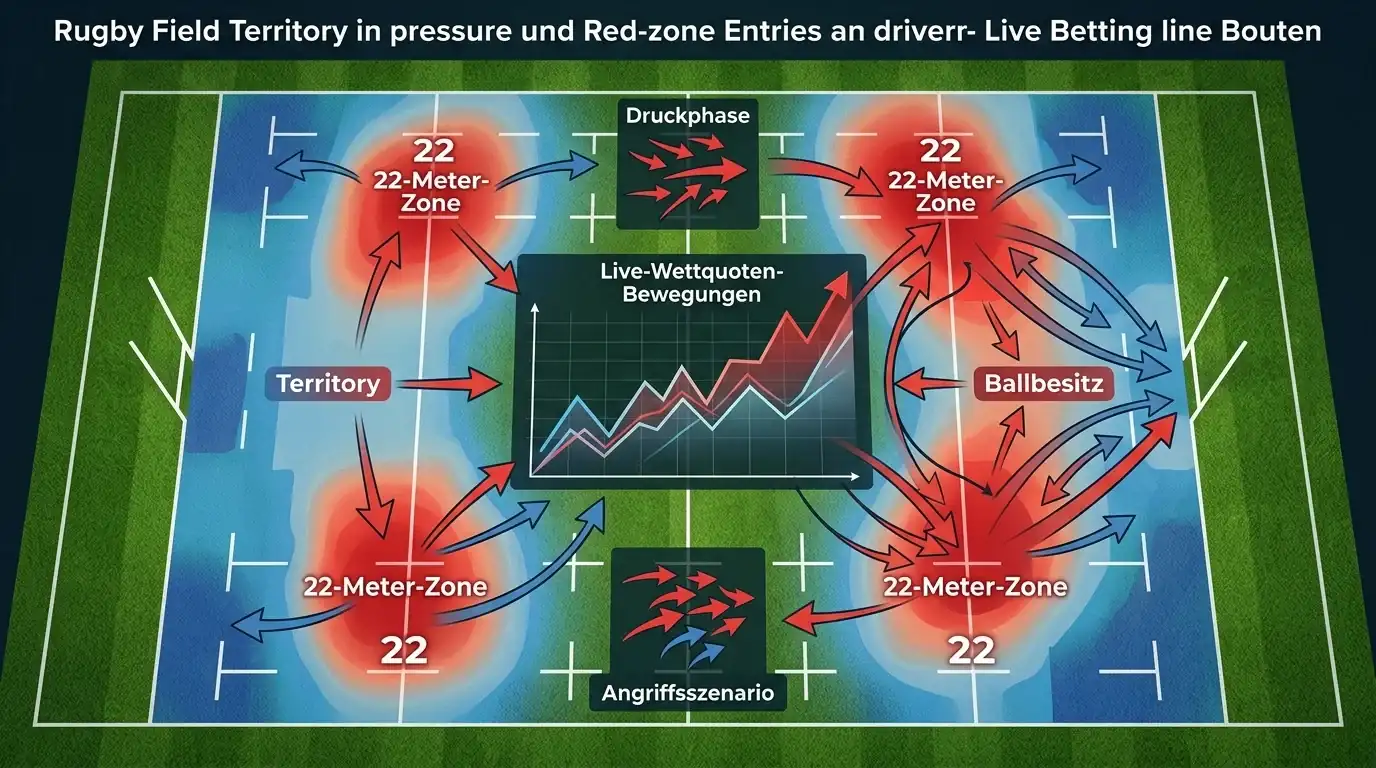 Territory und rote Zone als Faktoren für In-Play-Quoten im Rugby