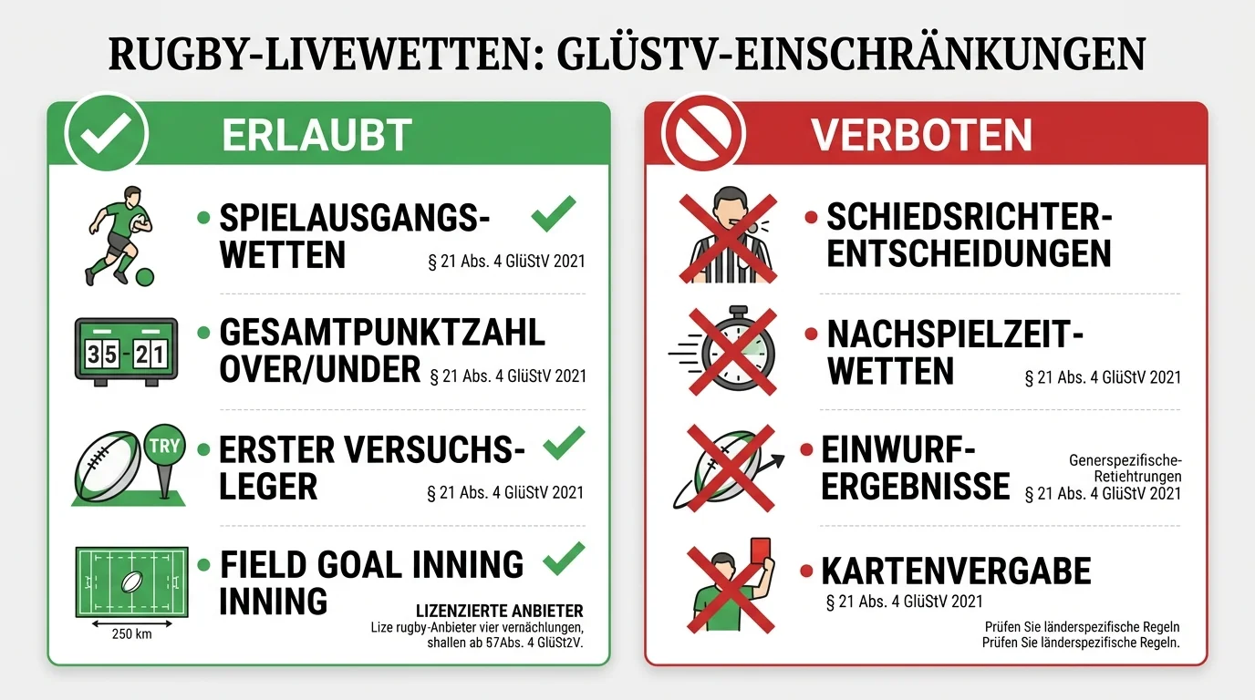 Infografik zu den GlüStV 2021 Einschränkungen bei Rugby Livewetten in Deutschland