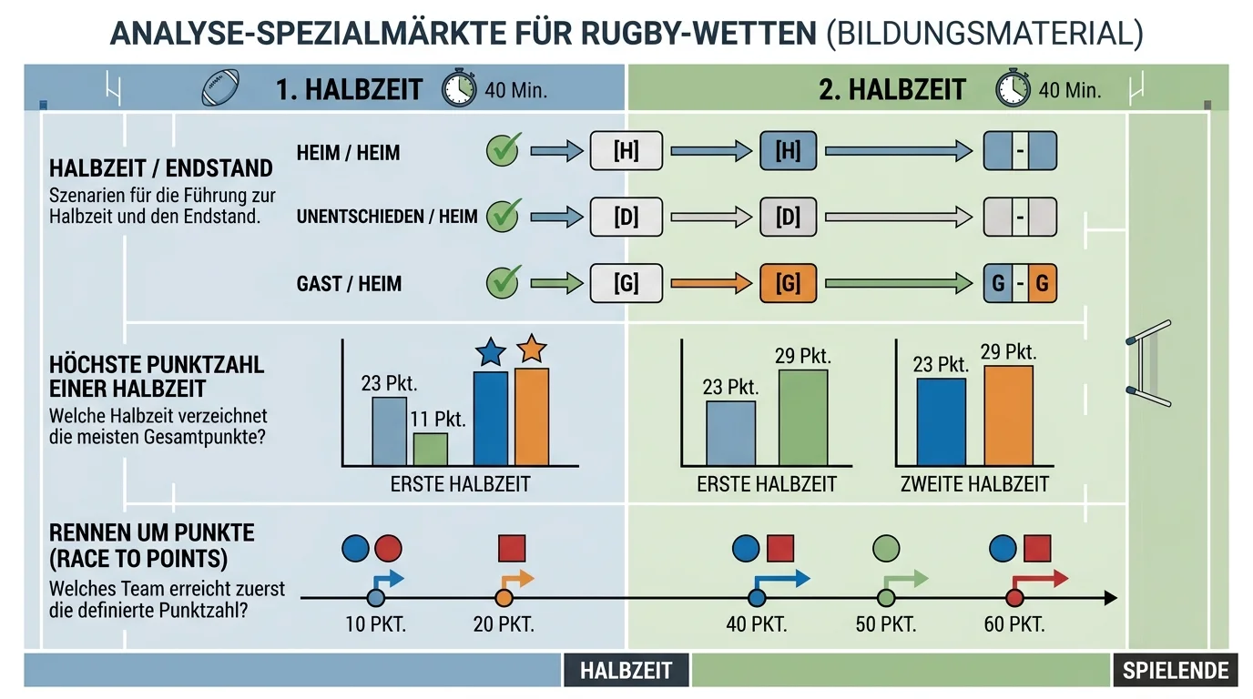 Halbzeit Endstand und Highest Scoring Half als Rugby Spezialmärkte