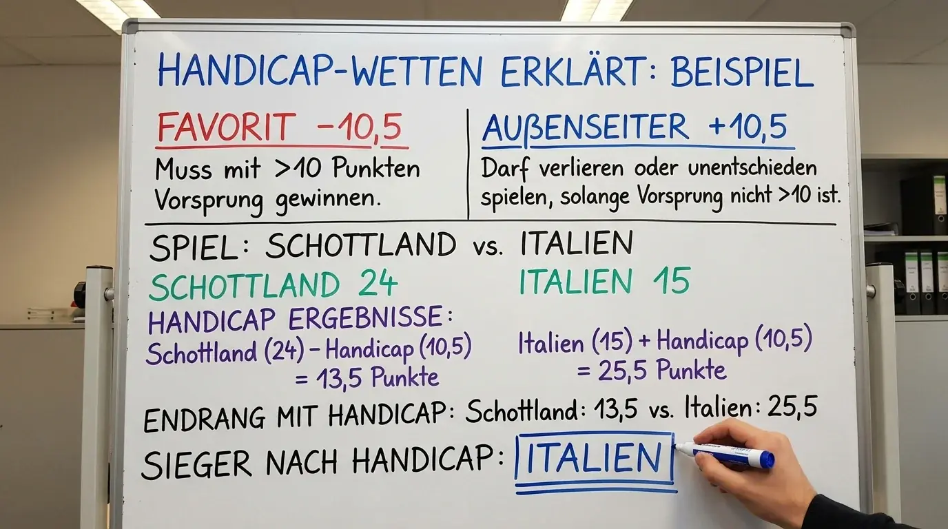 Handicap-Wette beim Rugby Union erklärt – Spread-Funktionsweise und Beispiel für Einsteiger