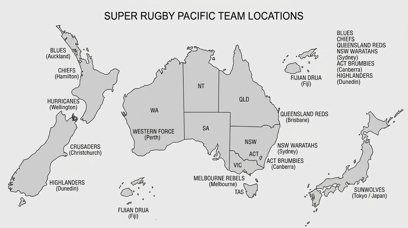 Super Rugby Pacific Teams-Übersicht – Franchises aus Neuseeland Australien Fidschi und Japan