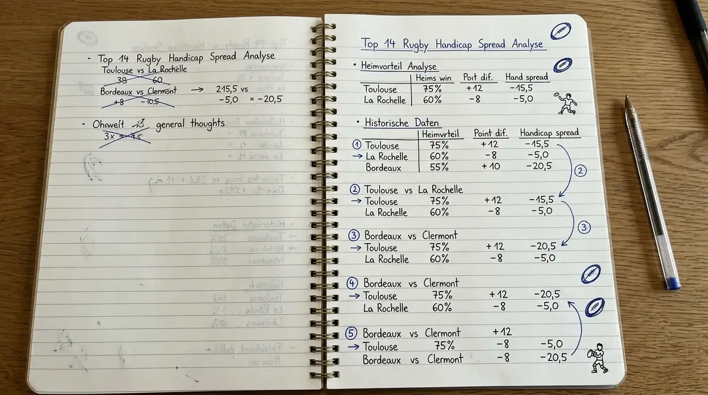 Top 14 Rugby Spread-Analyse – Handicap-Wetten und Punktehandicap bei der französischen Rugby-Spitzenliga