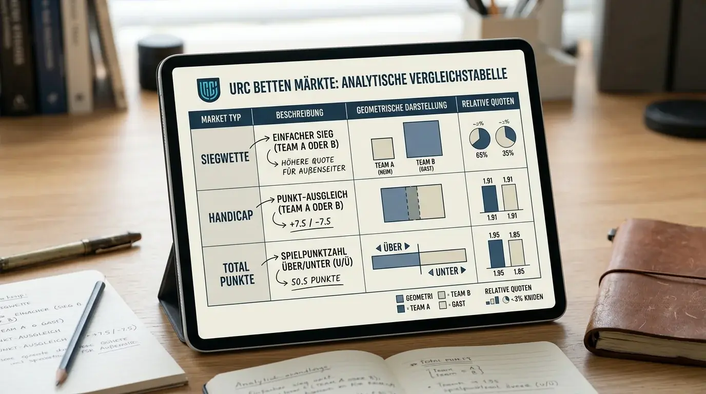 Wettmärkte für URC-Spiele bei deutschen Anbietern – Siegwette Handicap und Total-Punkte im Vergleich